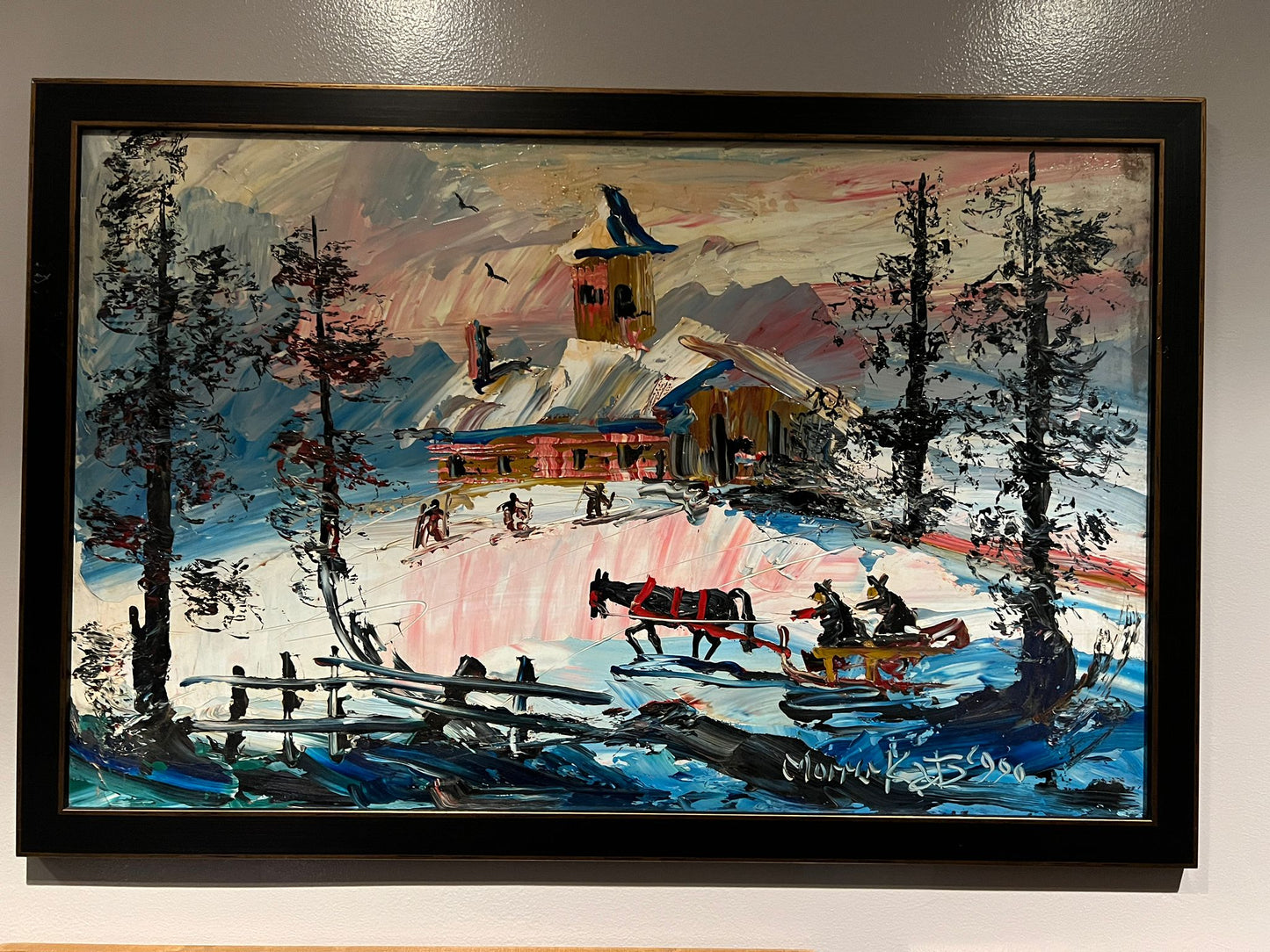 Morris Katz Painting - Ski Chalet