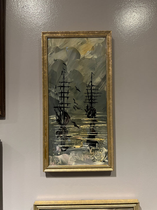 Morris Katz Painting - Two Ships