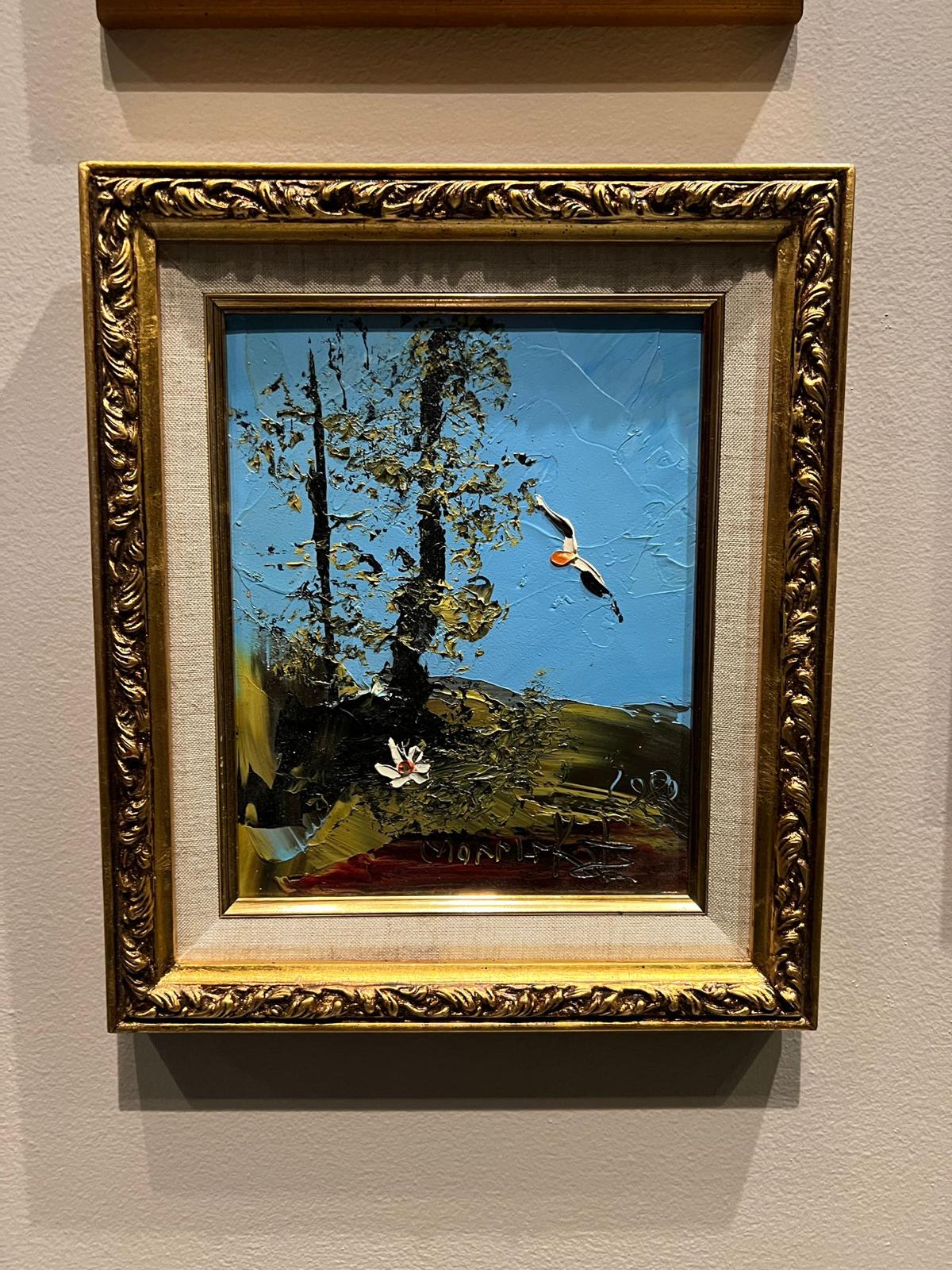 Morris Katz Painting - Seagull in the Blue Sky