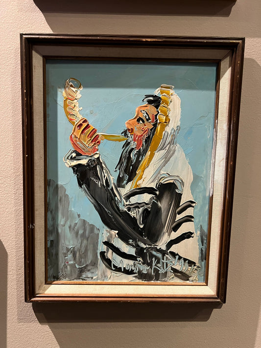 Morris Katz Painting - Shofar Blowing